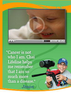 The only good thing about being sick was finding Chai Lifeline.